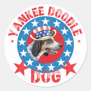 Patriotic Bluetick Ronde Sticker