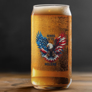 Patriotic Bold Eagle Snow Wereldbol Blikvorm Glas