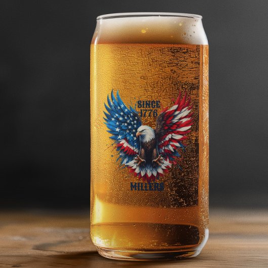Patriotic Bold Eagle Snow Wereldbol Blikvorm Glas