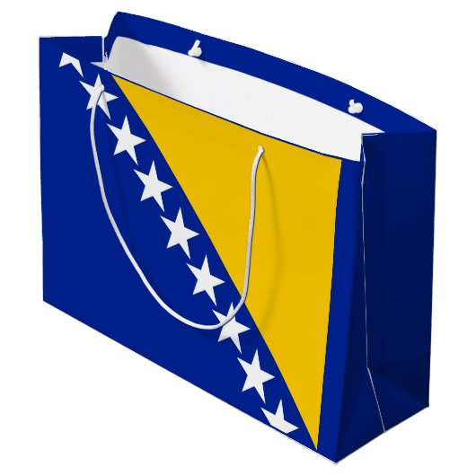 Patriotic Bosnië Herzegovina vlag Groot Cadeauzakje (Achterkant Gekanteld)
