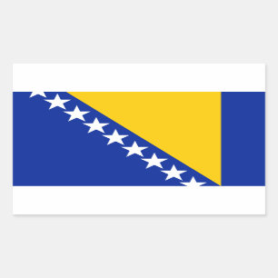 Patriotic Bosnië Herzegovina vlag Rechthoekige Sticker