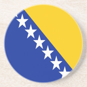 Patriotic Bosnië Herzegovina vlag Zandsteen Onderzetter