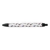 Patriotic Boston Terrier Dog Black Ink Pen (Voorkant)