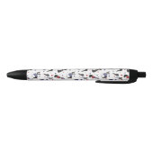 Patriotic Boston Terrier Dog Black Ink Pen (Bodem)