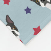 Patriotic Boston Terrier Dog Fleece Deken (Hoek)
