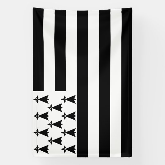 Patriotic Brittany Flag Banner (Verticaal)