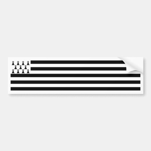 Patriotic Brittany Flag Bumpersticker (Voorkant)