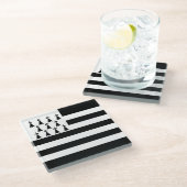 Patriotic Brittany Flag Glazen Onderzetter (Schuin)