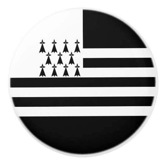 Patriotic Brittany Flag Keramische Knop (Voorkant)
