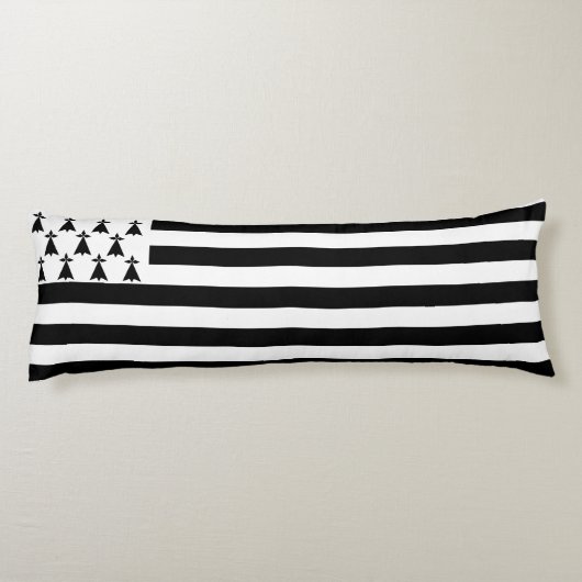 Patriotic Brittany Flag Lichaamskussen (Achterkant)
