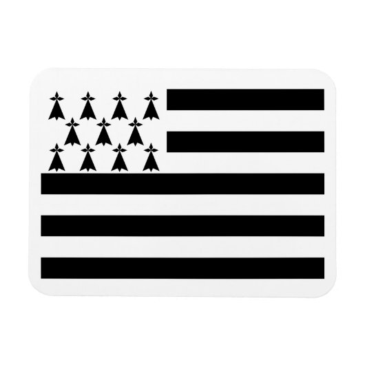 Patriotic Brittany Flag Magneet (Horizontaal)