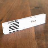 Patriotic Brittany Flag Naambordje (Zijkant)