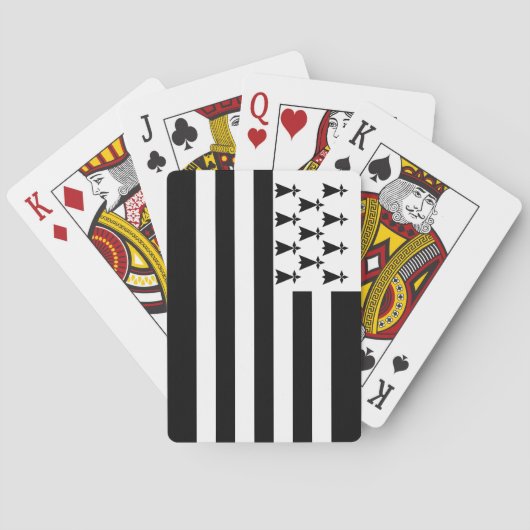 Patriotic Brittany Flag Pokerkaarten (Achterkant)
