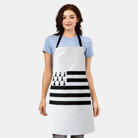 Patriotic Brittany Flag Schort (Gedragen)