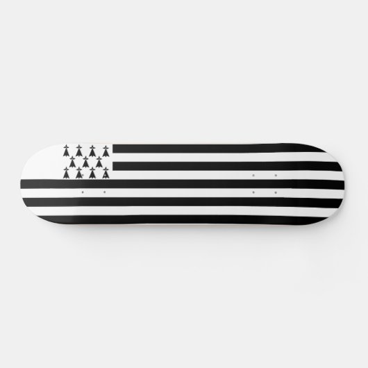 Patriotic Brittany Flag Skateboard (Horizontaal)