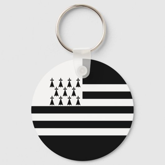 Patriotic Brittany Flag Sleutelhanger (Voorkant)