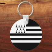 Patriotic Brittany Flag Sleutelhanger (Voorkant)