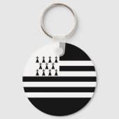 Patriotic Brittany Flag Sleutelhanger (Achterkant)