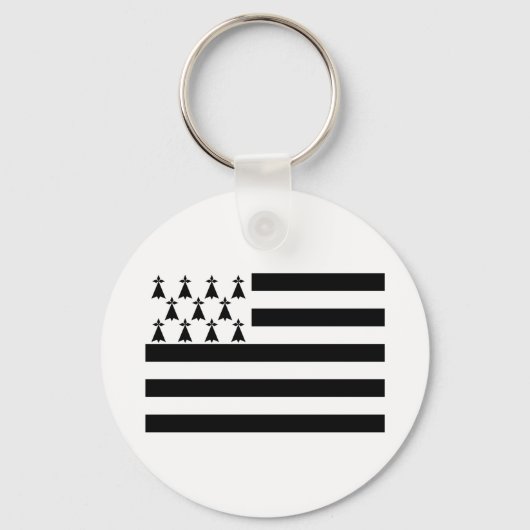Patriotic Brittany Flag Sleutelhanger (Voorkant)