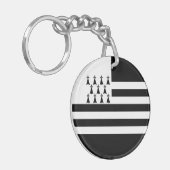 Patriotic Brittany Flag Sleutelhanger (Voorkant Links)
