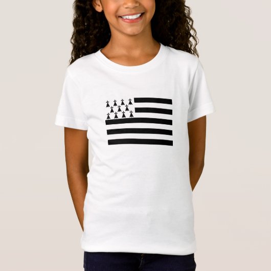 Patriotic Brittany Flag T-shirt (Voorkant)