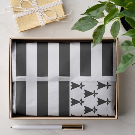 Patriotic Brittany Flag Tissuepapier (Geschenk)