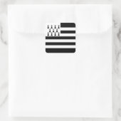 Patriotic Brittany Flag Vierkante Sticker (Tas)