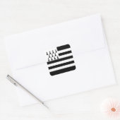 Patriotic Brittany Flag Vierkante Sticker (Envelop)