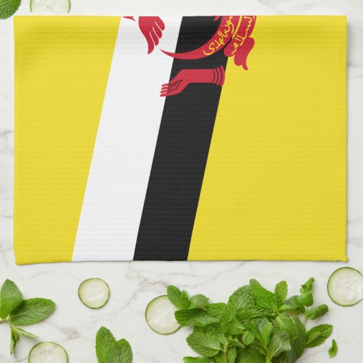 Patriotic Brunei Flag Kitchen Towel Theedoek (Gevouwen)