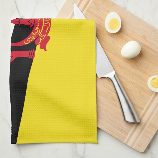 Patriotic Brunei Flag Kitchen Towel Theedoek (Quarter Fold)
