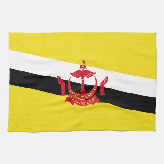 Patriotic Brunei Flag Kitchen Towel Theedoek (Horizontaal)