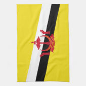 Patriotic Brunei Flag Kitchen Towel Theedoek (Verticaal)