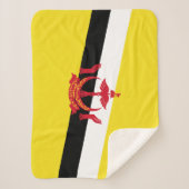 Patriotic Brunei Flag Sherpa Blanket Deken (Voorkant)