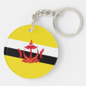 Patriotic Brunei Flag Sleutelhanger (Achterkant)