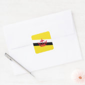 Patriotic Brunei Flag Square Sticker (Envelop)