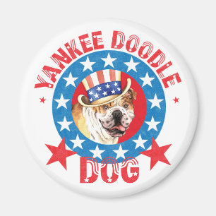 Patriotic Bulldog Magneet