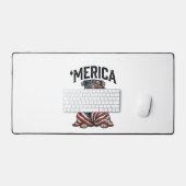 Patriotic Bulldog 'Merica Vintage Vector Shirt Des (Clavier et souris)