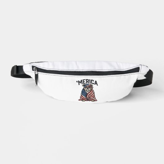 Patriotic Bulldog 'Merica Vintage Vector Shirt Des (Recto)