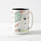 patriotic bulldog mug (Devant droit)