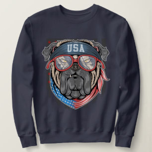 Patriotic Bulldog Trui