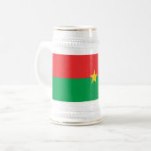 Patriotic Burkina Faso Flag Bierpul (Voorkant links)