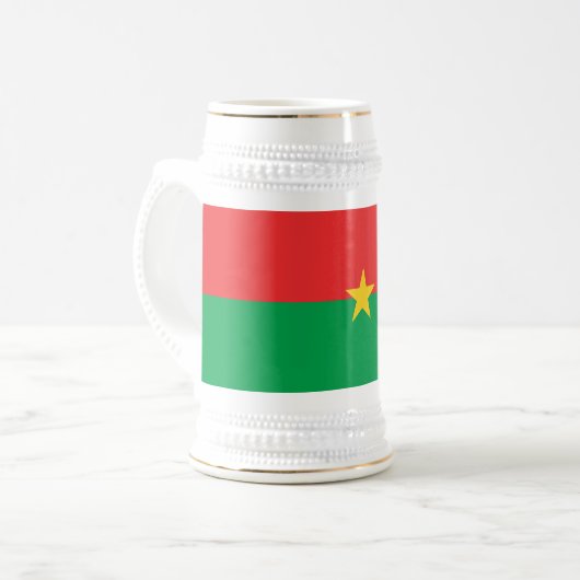 Patriotic Burkina Faso Flag Bierpul (Voorkant links)