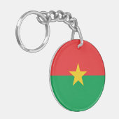 Patriotic Burkina Faso Flag Sleutelhanger (Voorkant Links)