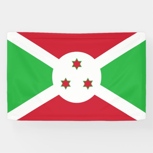Patriotic Burundi Flag Banner (Horizontaal)