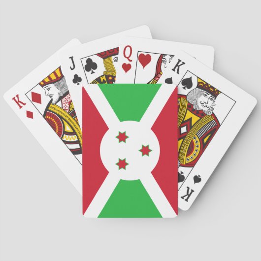 Patriotic Burundi Flag Pokerkaarten (Achterkant)