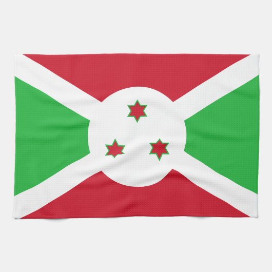 Patriotic Burundi Flag Theedoek (Horizontaal)