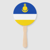 Patriotic Buryatia Flag Handwaaier (Voorkant)