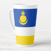 Patriotic Buryatia Flag Latte Mok (Linkerhoek)