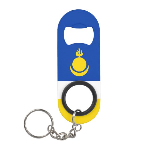 Patriotic Buryatia Flag Mini Flessenopener (Voorkant)