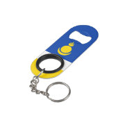 Patriotic Buryatia Flag Mini Flessenopener (Achterkant Gekanteld)